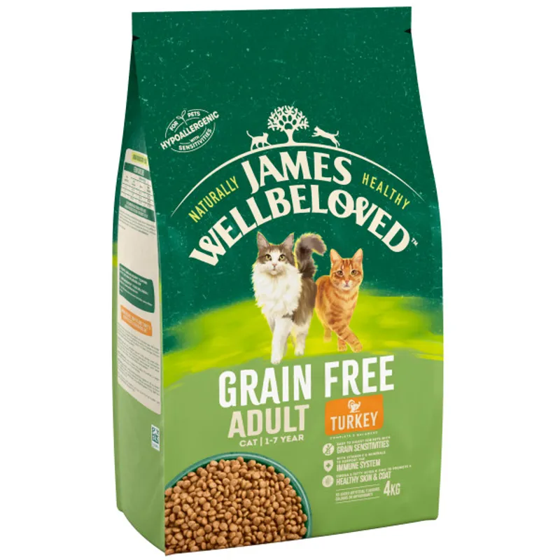 James Wellbeloved Cat Food Adult Grain Free Turkey 4kg